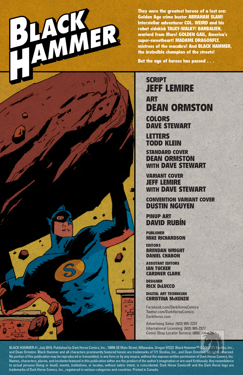 Illustration for article titled Read Black Hammer #1 Right Here, a Superhero Comic Where the Good Guys Don't Care Anymore